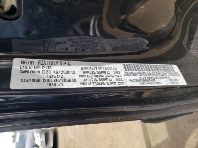 ZFBHRFAB1K6M54188 - 2019 RAM PROMASTER 黑色 照片 10