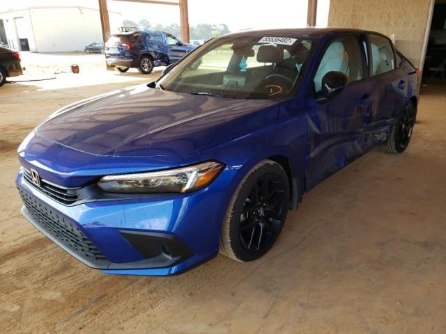 2HGFE2F51NH543310 - 2022 HONDA CIVIC SPOR BLUE photo 2