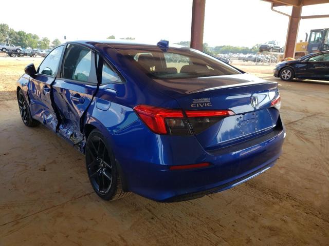 2HGFE2F51NH543310 - 2022 HONDA CIVIC SPOR BLUE photo 3