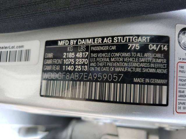 WDDGF8AB7EA959057 - 2014 MERCEDES-BENZ C 300 4MAT SILVER photo 10