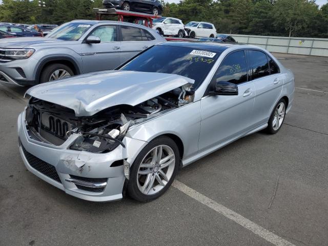 WDDGF8AB7EA959057 - 2014 MERCEDES-BENZ C 300 4MAT SILVER photo 2