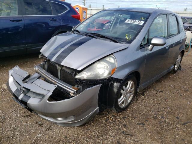 JHMGD38637S058064 - 2007 HONDA FIT S ნაცრისფერი ფოტო 2