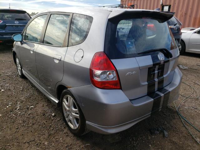 JHMGD38637S058064 - 2007 HONDA FIT S ნაცრისფერი ფოტო 3