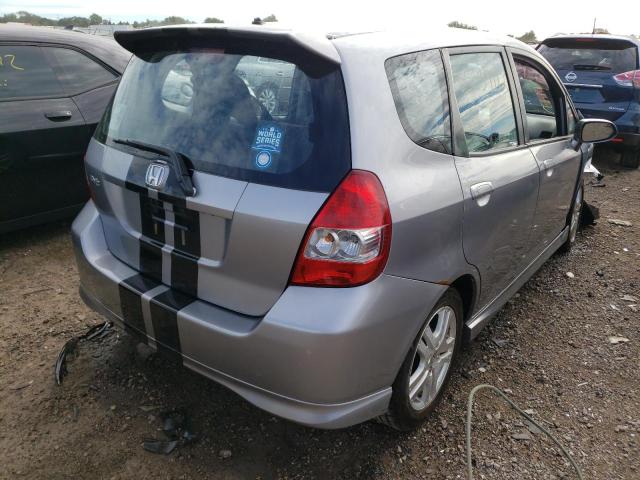 JHMGD38637S058064 - 2007 HONDA FIT S ნაცრისფერი ფოტო 4