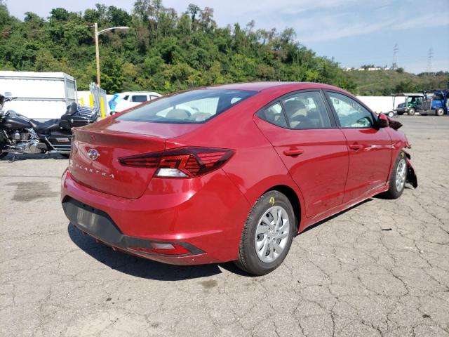 KMHD74LF4KU758550 - 2019 HYUNDAI ELANTRA SE RED photo 4