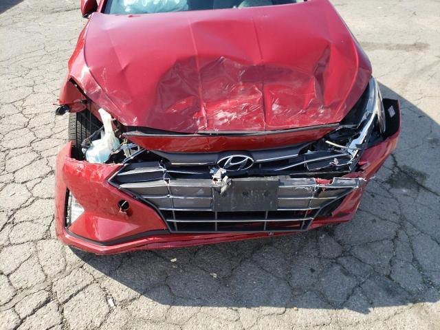 KMHD74LF4KU758550 - 2019 HYUNDAI ELANTRA SE RED photo 9