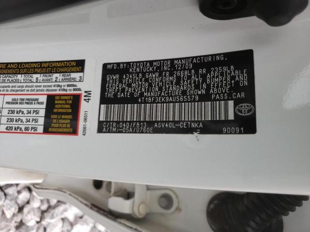 4T1BF3EK9AU565579 - 2010 TOYOTA CAMRY BASE  photo 10