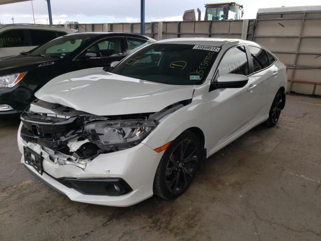 19XFC2F80ME003228 - 2021 HONDA CIVIC SPOR WHITE photo 2