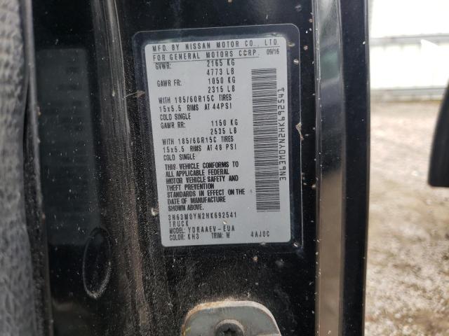 3N63M0YN2HK692541 - 2017 CHEVROLET CITY EXPRE Schwarz Foto 10