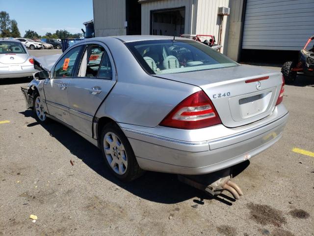 WDBRF81J65F649753 - 2005 MERCEDES-BENZ C 240 4MAT SILVER photo 3