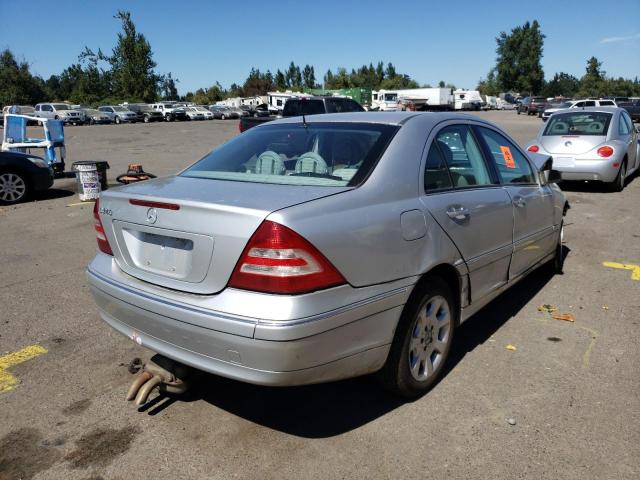 WDBRF81J65F649753 - 2005 MERCEDES-BENZ C 240 4MAT SILVER photo 4