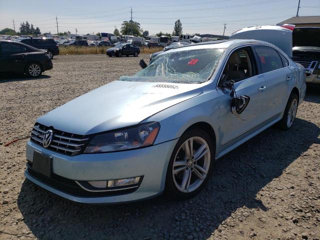 1VWCN7A33CC068356 - 2012 VOLKSWAGEN PASSAT SEL TURQUOISE photo 2