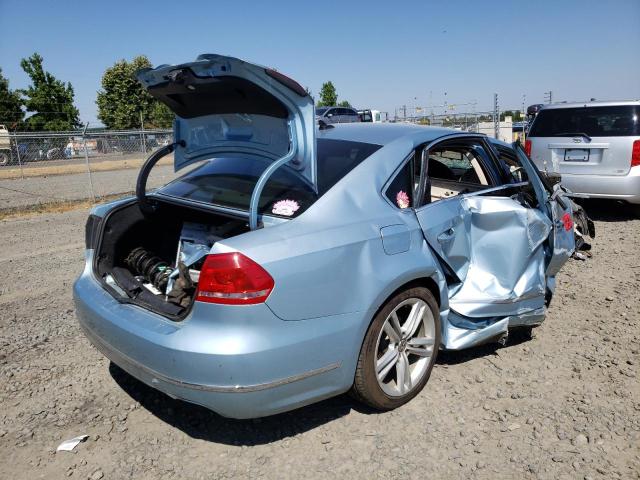 1VWCN7A33CC068356 - 2012 VOLKSWAGEN PASSAT SEL TURQUOISE photo 4