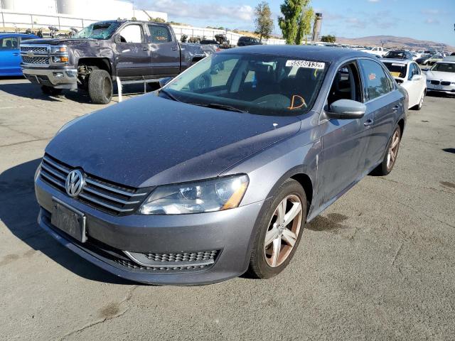 1VWBP7A32CC057757 - 2012 VOLKSWAGEN PASSAT SE GRAY photo 2