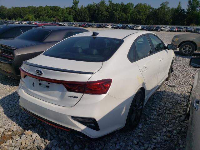 3KPF34AD7ME281415 - 2021 KIA FORTE GT L WHITE photo 4