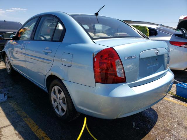 KMHCN46C69U366988 - 2009 HYUNDAI ACCENT GLS BLUE photo 3