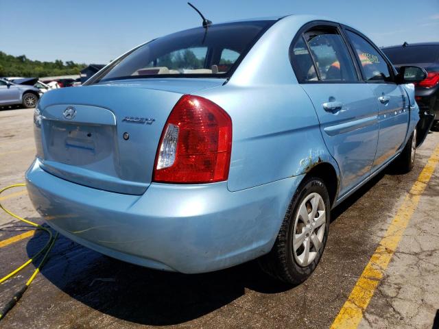 KMHCN46C69U366988 - 2009 HYUNDAI ACCENT GLS BLUE photo 4