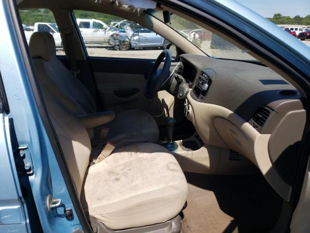 KMHCN46C69U366988 - 2009 HYUNDAI ACCENT GLS BLUE photo 5