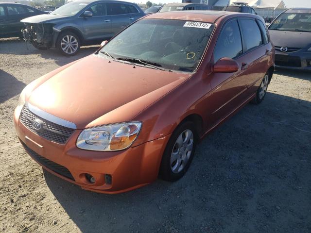 KNAFE162075009396 - 2007 KIA SPECTRA5 S ORANGE photo 2