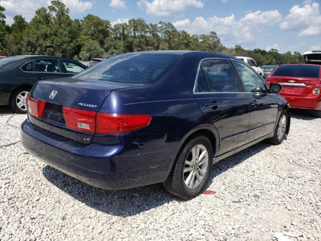 1HGCM56475A151476 - 2005 HONDA ACCORD LX BLUE photo 4