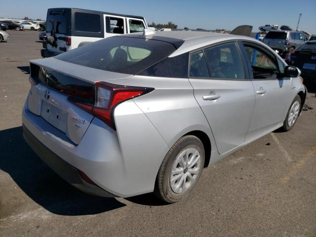 JTDKAMFU9N3161637 - 2022 TOYOTA PRIUS NIGH SILVER photo 4