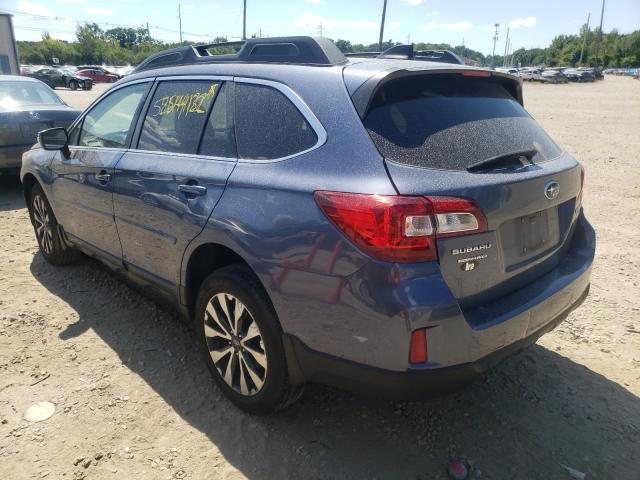 4S4BSAJC3G3313310 - 2016 SUBARU OUTBACK 2. BLUE photo 3