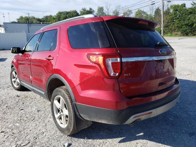 1FM5K8D82GGA05406 - 2016 FORD EXPLORER X RED photo 3