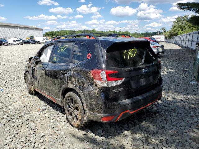 JF2SKAPC0KH542908 - 2019 SUBARU FORESTER S BLACK photo 3