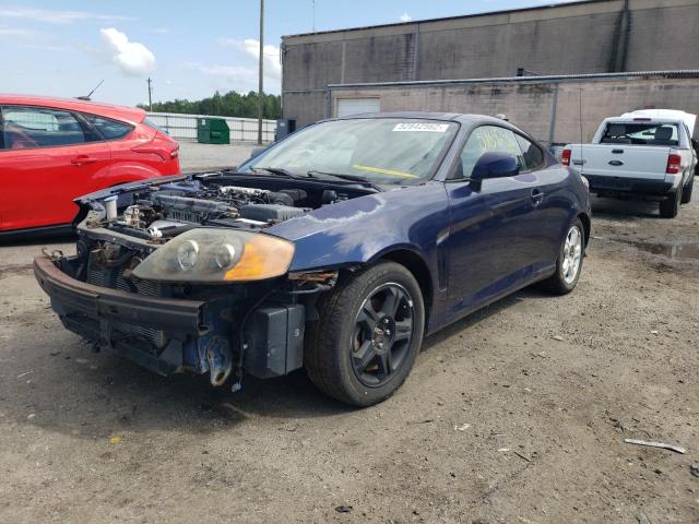 KMHHM65D23U023259 - 2003 HYUNDAI TIBURON BLUE photo 2