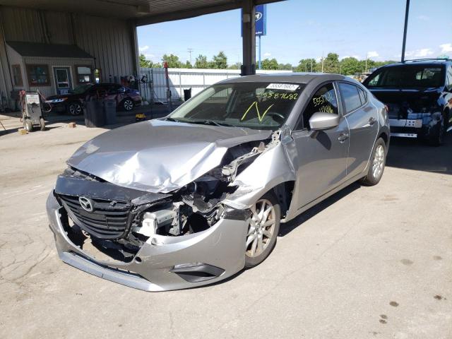 JM1BM1V74E1129899 - 2014 MAZDA 3 SILVER photo 2