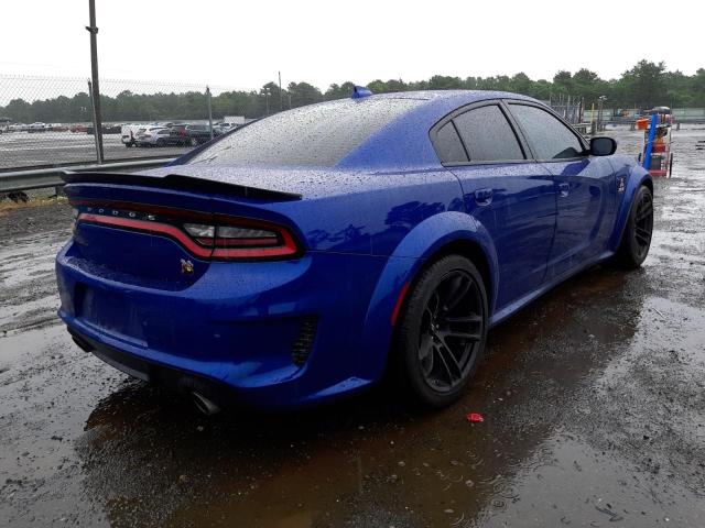 2C3CDXGJ4MH645376 - 2021 DODGE CHARGER SC BLUE photo 4