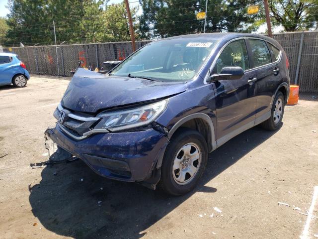 5J6RM4H34FL099926 - 2015 HONDA CR-V LX BLUE photo 2