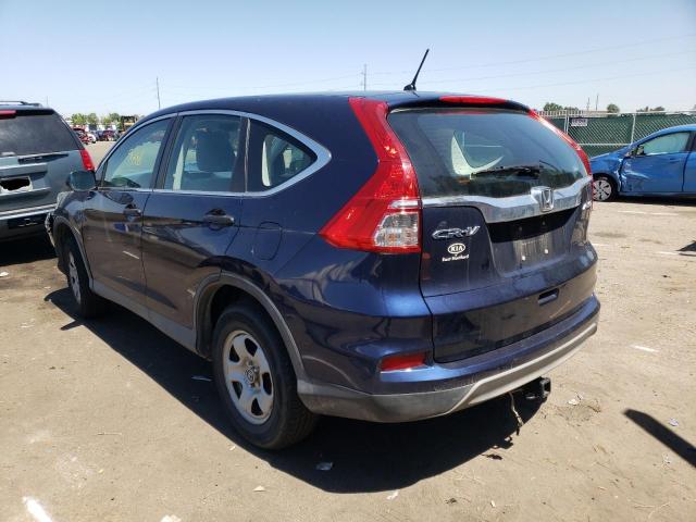 5J6RM4H34FL099926 - 2015 HONDA CR-V LX BLUE photo 3