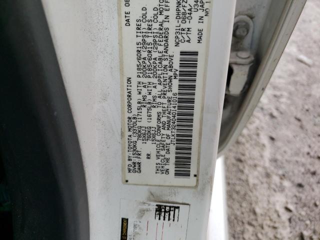 JTLKT324040141016 - 2004 TOYOTA SCION XB თეთრი ფოტო 10