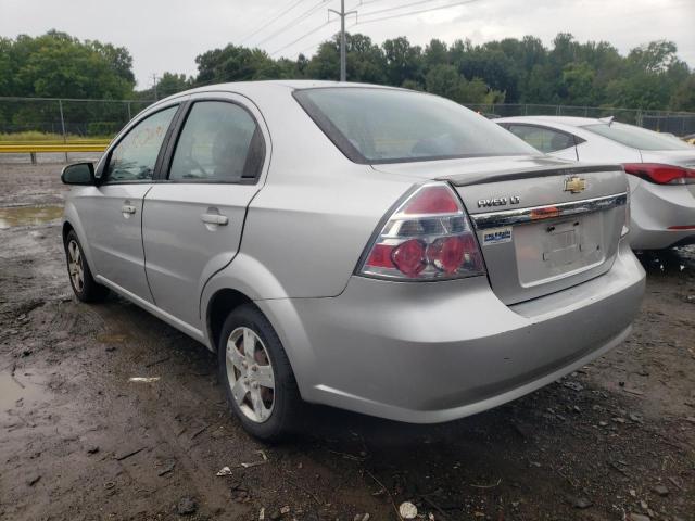 KL1TD5DE9BB121869 - 2011 CHEVROLET AVEO LS ვერცხლისფერი ფოტო 3