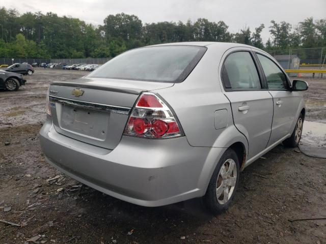 KL1TD5DE9BB121869 - 2011 CHEVROLET AVEO LS ვერცხლისფერი ფოტო 4