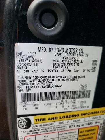 5LMJJ3JT4GEL03042 - 2016 LINCOLN NAVIGATOR 黑色 照片 10