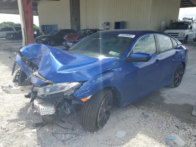 2HGFC2F85MH552025 - 2021 HONDA CIVIC SPOR BLUE photo 2