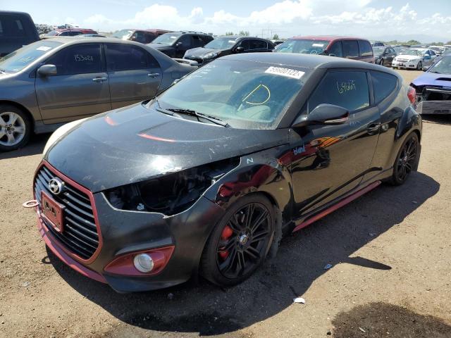 KMHTC6AE6DU148536 - 2013 HYUNDAI VELOSTER T BLACK photo 2