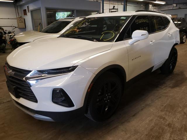 3GNKBCRS7KS694312 - 2019 CHEVROLET BLAZER 2LT WHITE photo 2