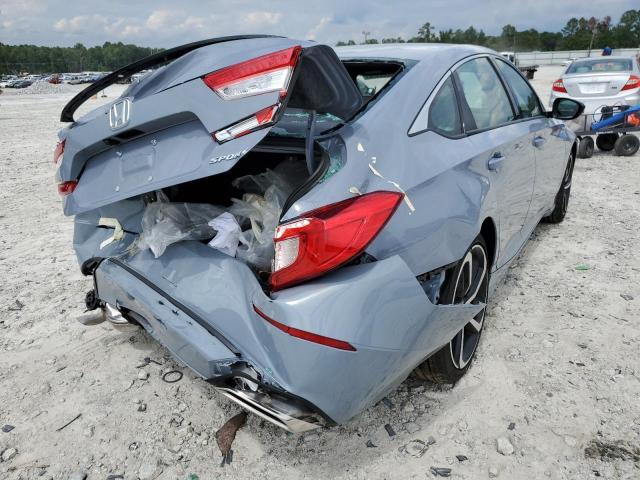 1HGCV1F32NA006035 - 2022 HONDA ACCORD SPO 蓝色 照片 4