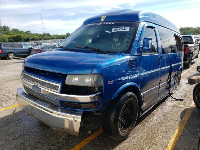 1GBFG15T731169319 - 2003 CHEVROLET EXPRESS G1 BLUE photo 2