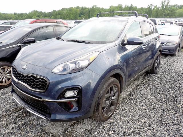 KNDP63AC7L7766682 - 2020 KIA SPORTAGE S BLUE photo 2