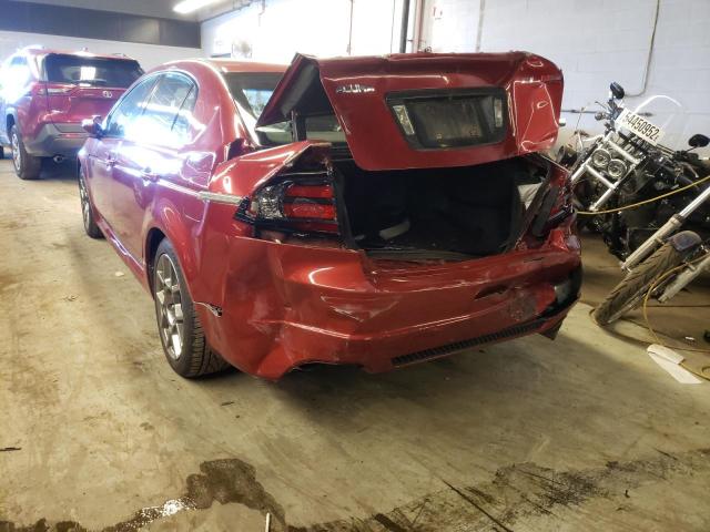 19UUA76508A014501 - 2008 ACURA TL TYPE S RED photo 3