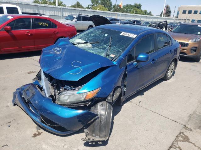 19XFB2F90CE313082 - 2012 HONDA CIVIC EXL Mavi foto 2