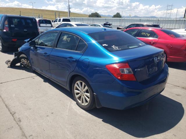 19XFB2F90CE313082 - 2012 HONDA CIVIC EXL Mavi foto 3