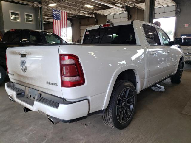 1C6SRFJT6KN908430 - 2019 RAM 1500 LARAM WHITE photo 4