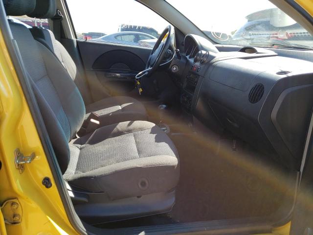 KL1TD66686B633513 - 2006 CHEVROLET AVEO BASE YELLOW photo 5
