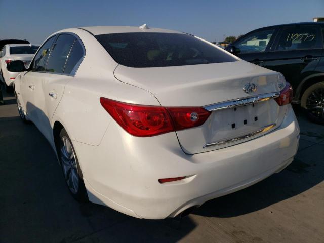 JN1AV7AP2FM790805 - 2015 INFINITI Q50 HYBRID WHITE photo 3