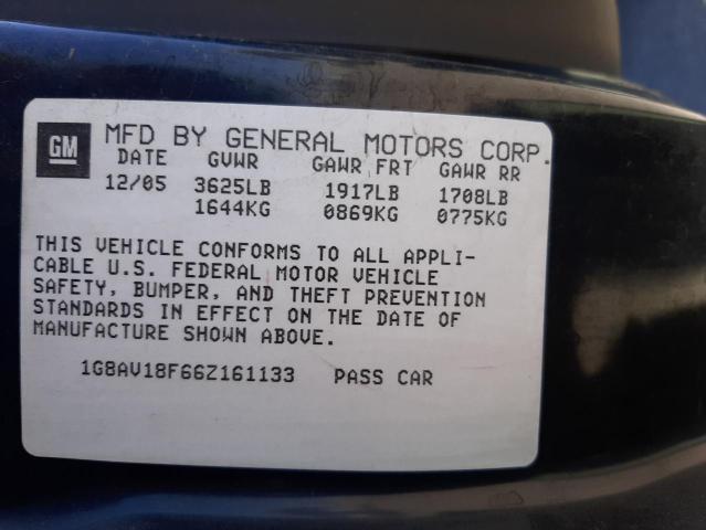1G8AV18F66Z161133 - 2006 SATURN ION LEVEL 3  photo 10